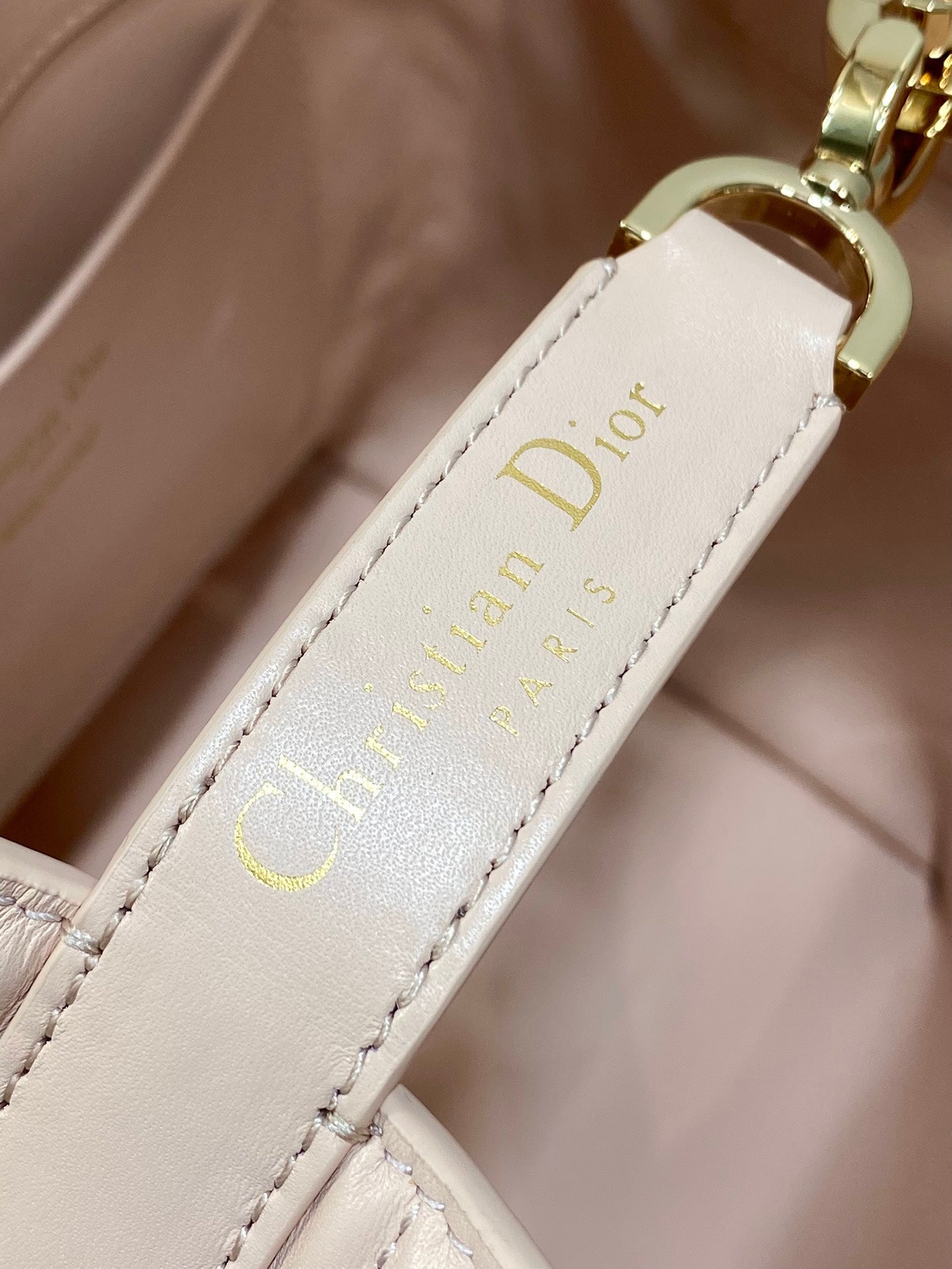 DIOR 25S ALWAYS BAG 22 IN LIGHT PINK MACROCANNAGE CALFSKIN GOLD HARDWARE