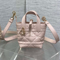 DIOR 25S ALWAYS MINI BAG 13 IN LIGHT PINK MACROCANNAGE CALFSKIN GOLD HARDWRE