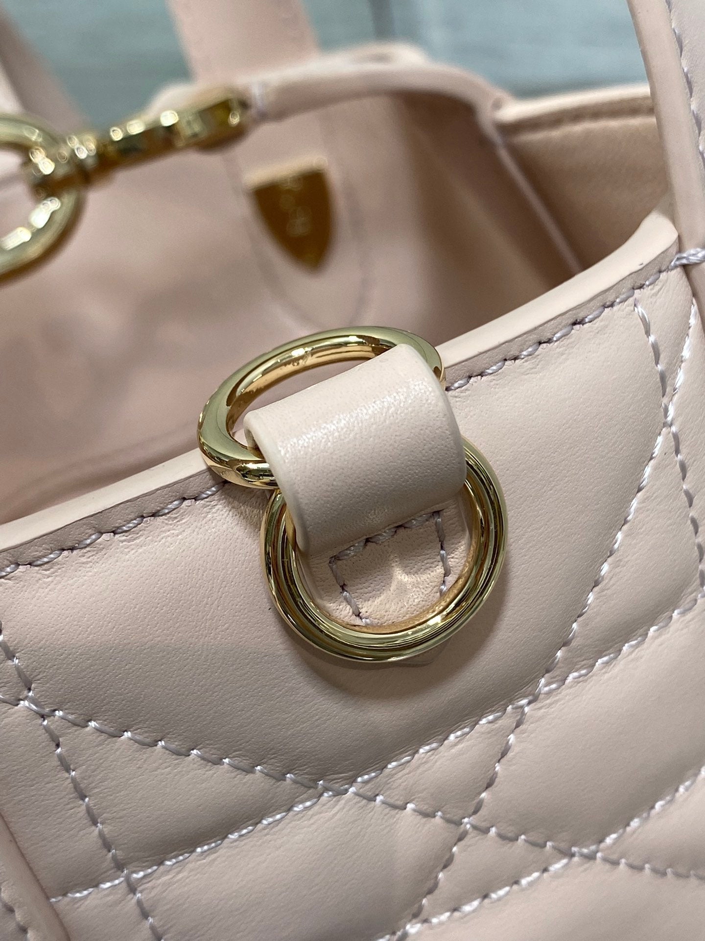 DIOR 25S ALWAYS MINI BAG 13 IN LIGHT PINK MACROCANNAGE CALFSKIN GOLD HARDWRE