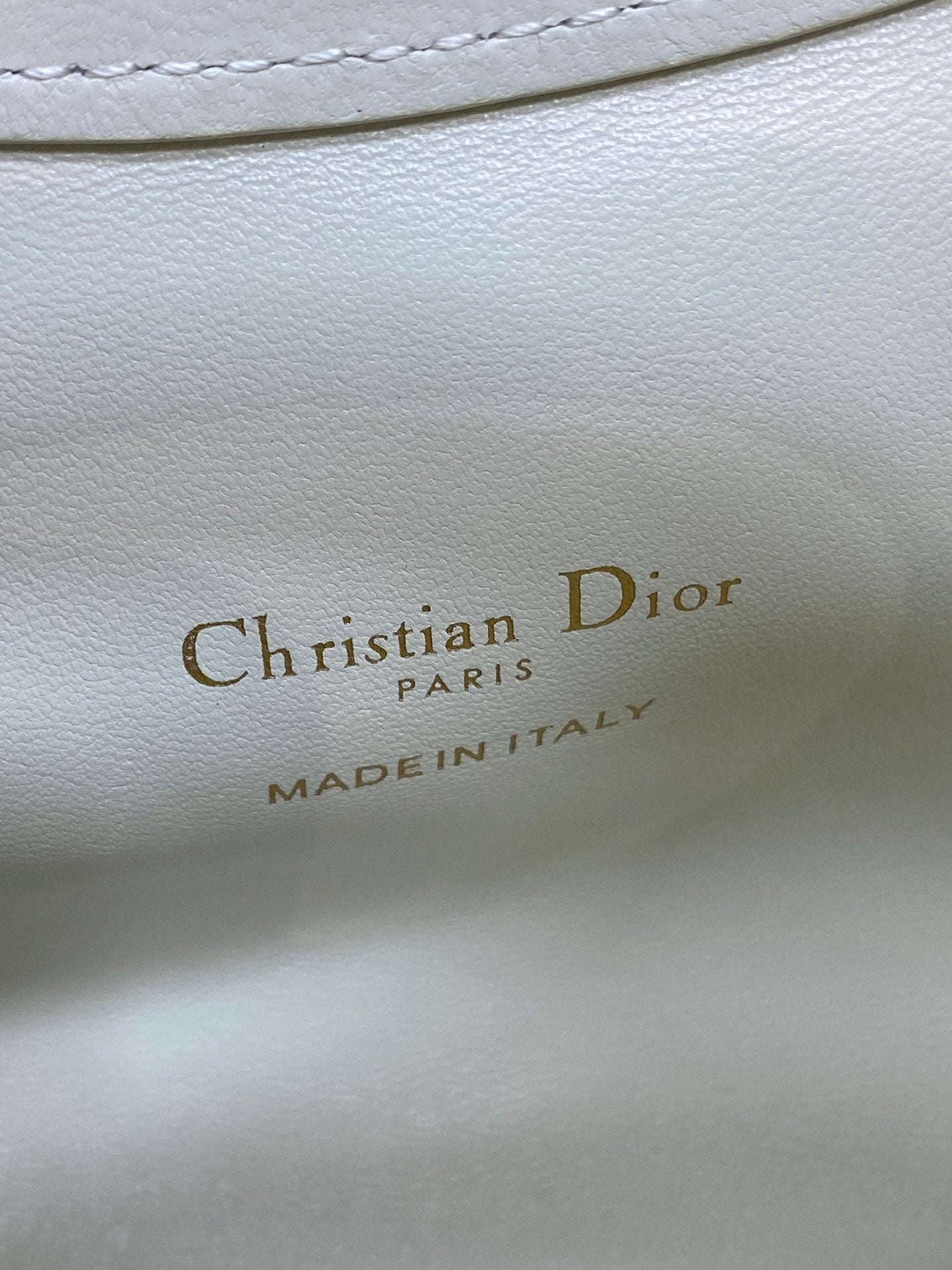 DIOR 25S JOLIE TOP HANDLE MINI BAG 18 IN WHITE CALFSKIN GOLD HARDWRE