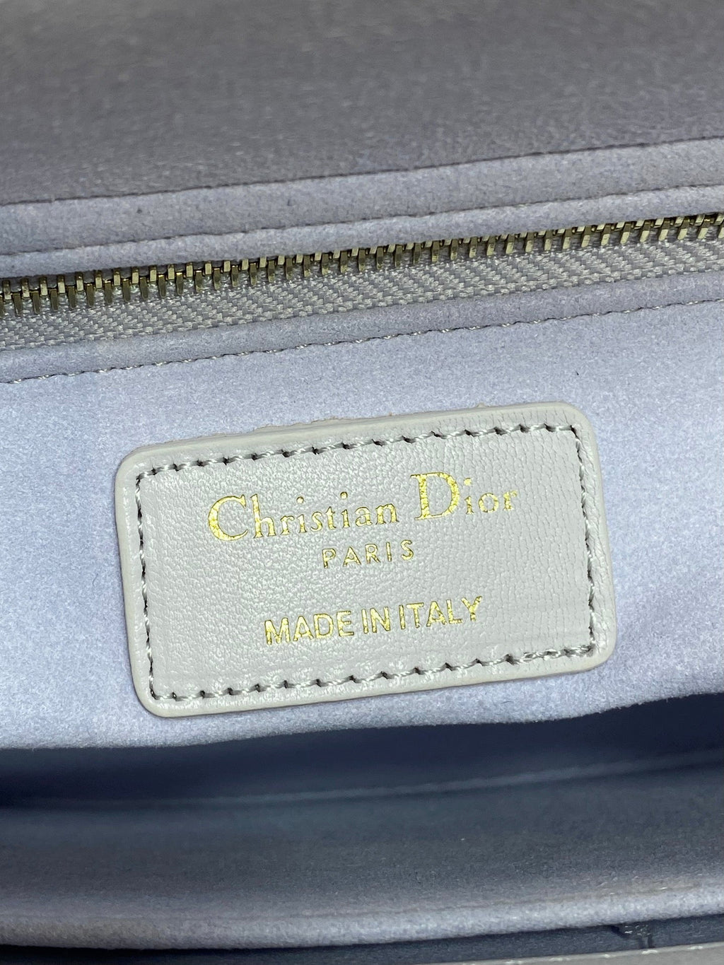 DIOR 25S LADY DIOR BAG 20 IN LILAC CANNAGE CALFSKIN GOLD HARDWRE