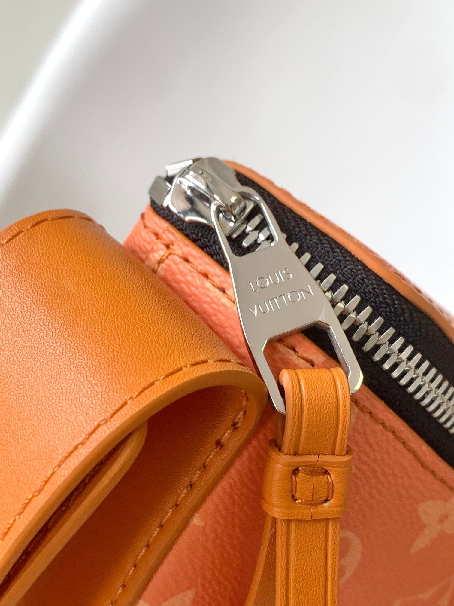 LV 25S MOON CROSSBODY BAG 24 IN ORANGE MONOGRAM CANVAS AND CALFSKIN