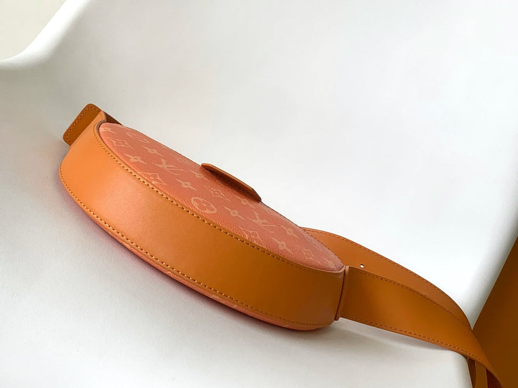 LV 25S MOON CROSSBODY BAG 24 IN ORANGE MONOGRAM CANVAS AND CALFSKIN