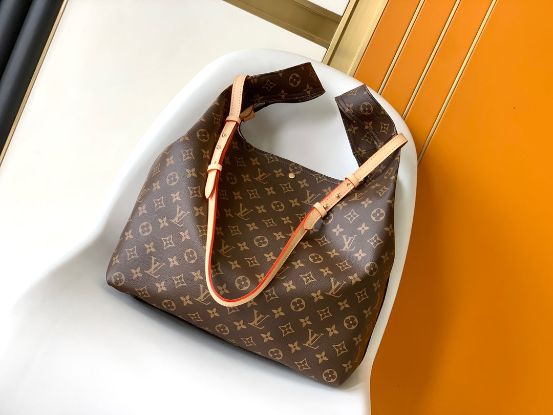 LV HOBO BAG 34 IN BROWN MONOGRAM CANVAS