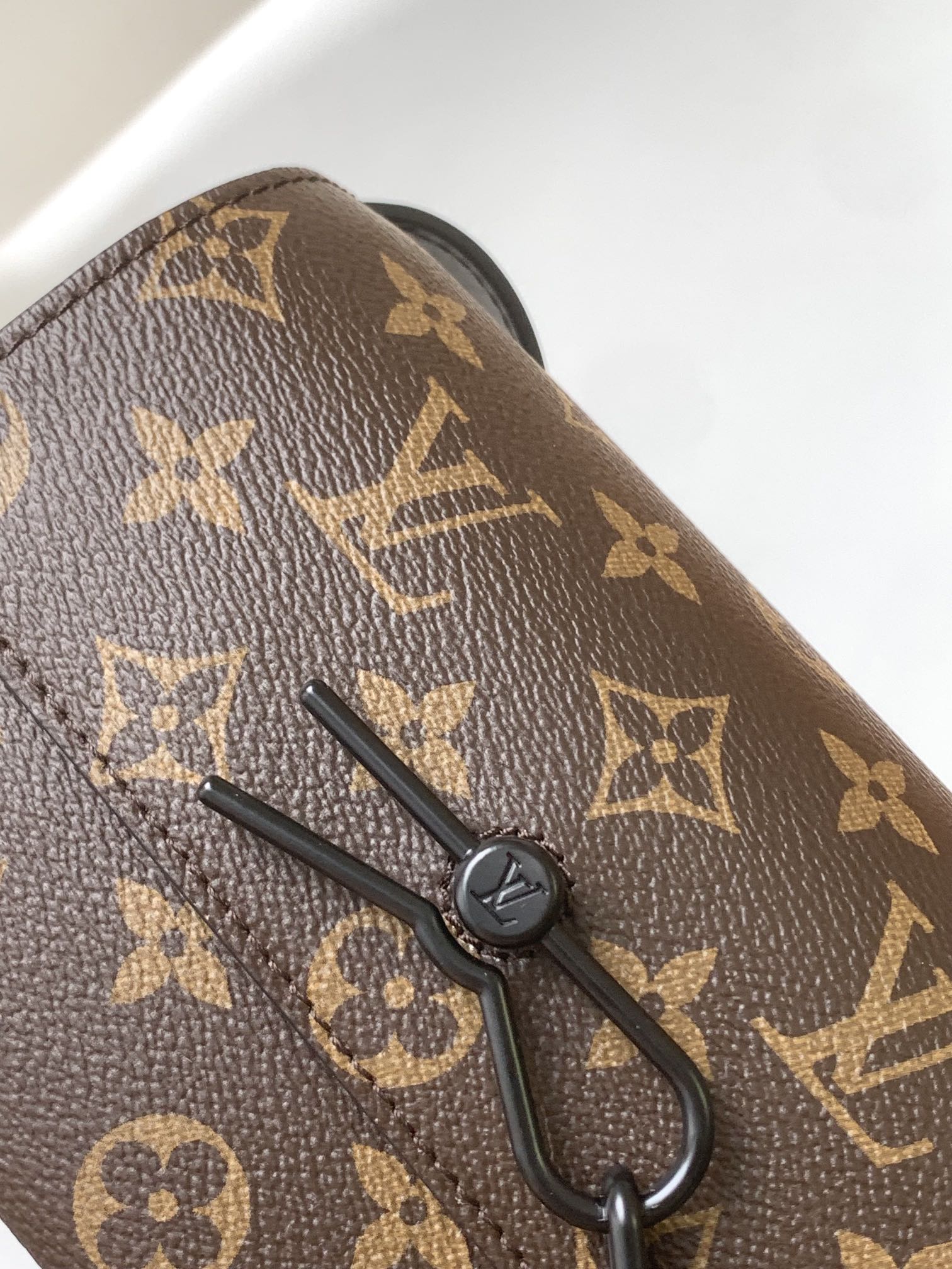 LV 25S STEAMER BAG 18 IN BROWN MONOGRAM MACASSAR CANVAS AND CALFSKIN