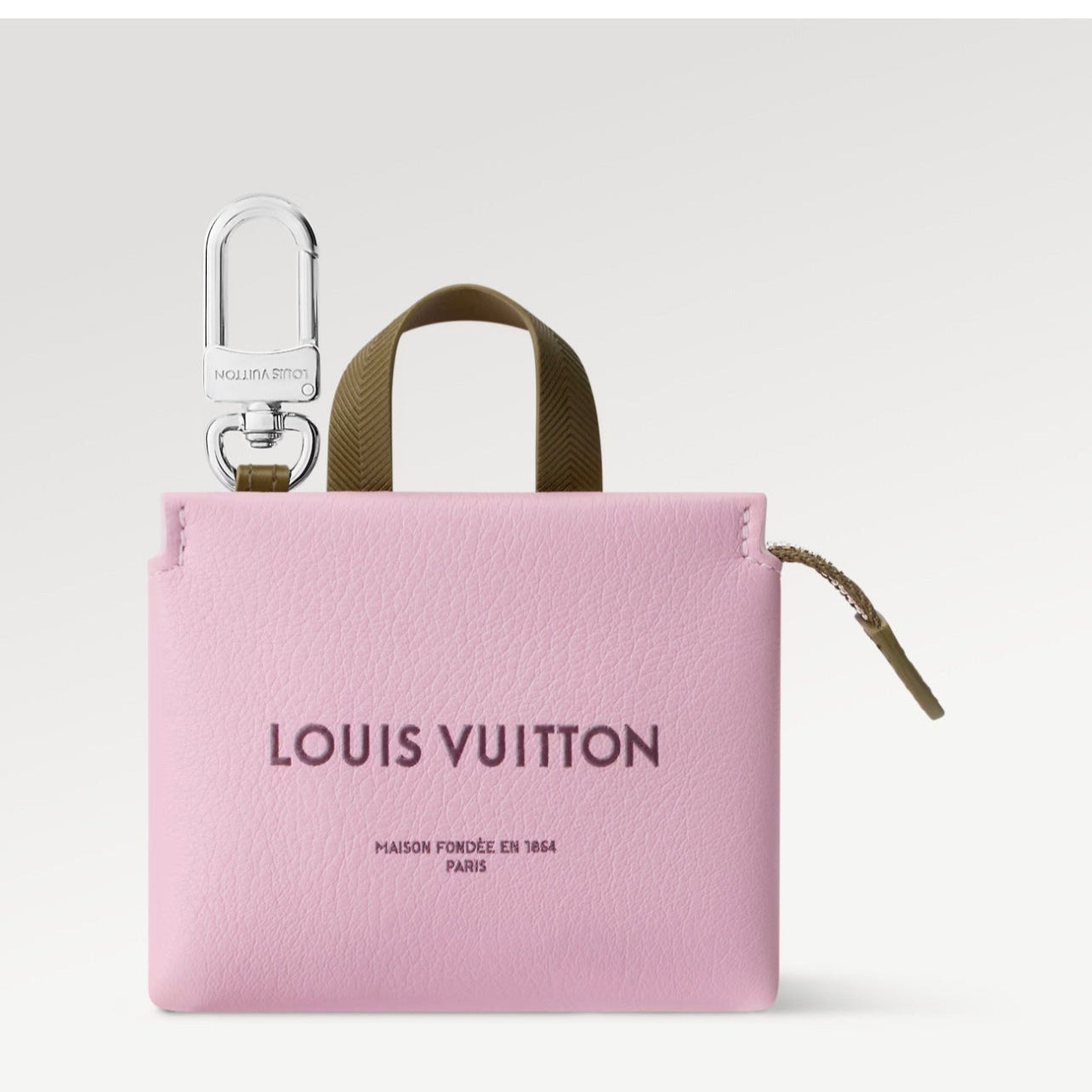 LV 25S MINI SHOPPER BAG CHARM IN PINK CALFSKIN