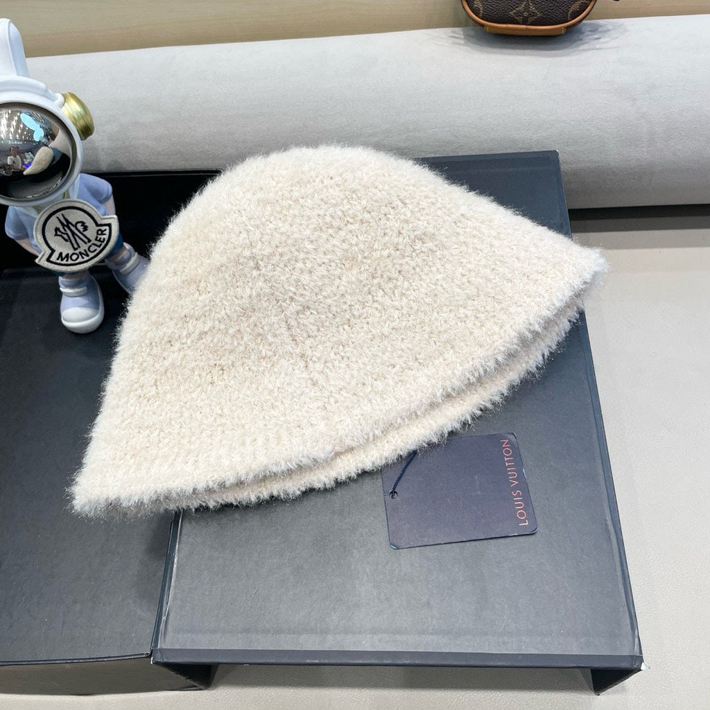 BUCKET HAT IN BEIGE RABBIT FUR 404832