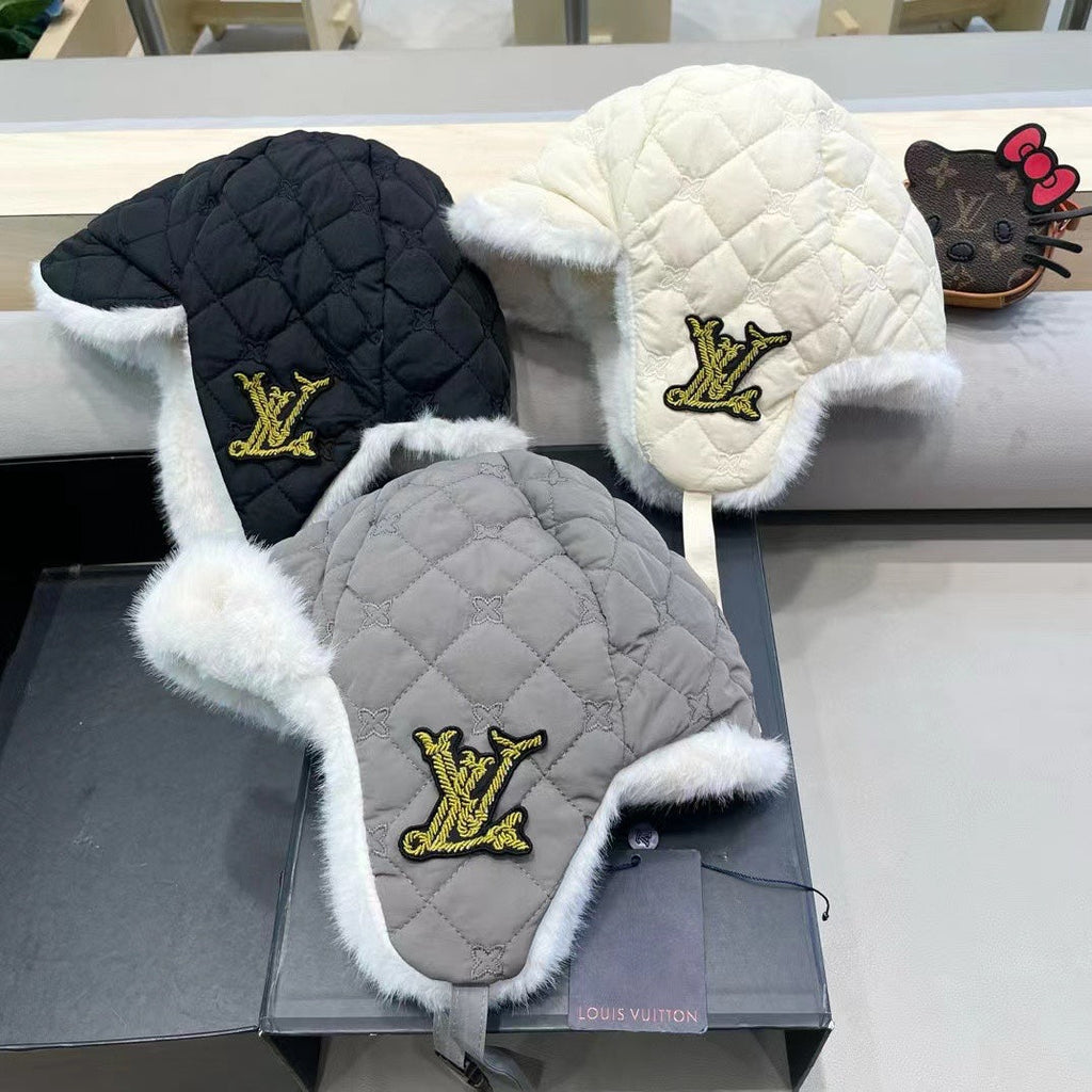 TRAPPER HAT IN BEIGE COTTON 411230