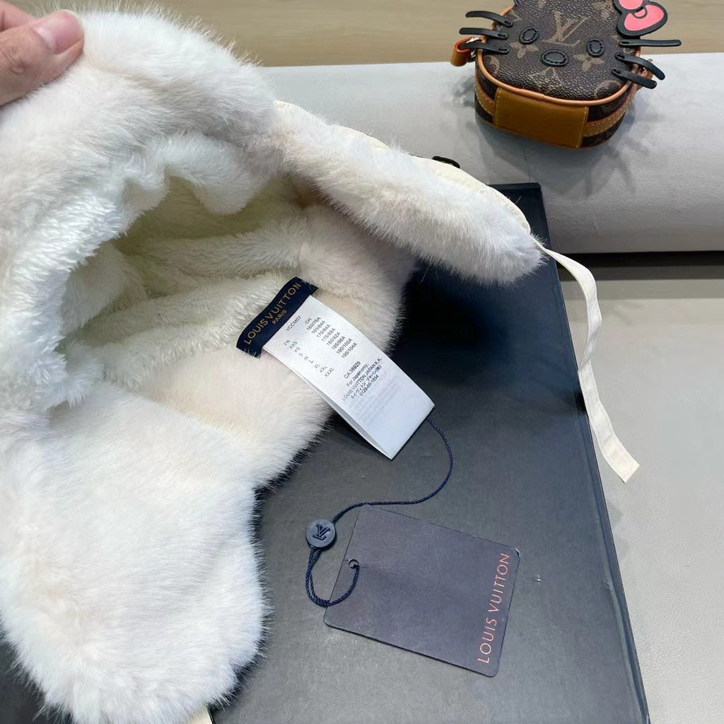 TRAPPER HAT IN BEIGE COTTON 411230