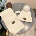 SET SCARF AND HAT IN WHITE WOOL 414780