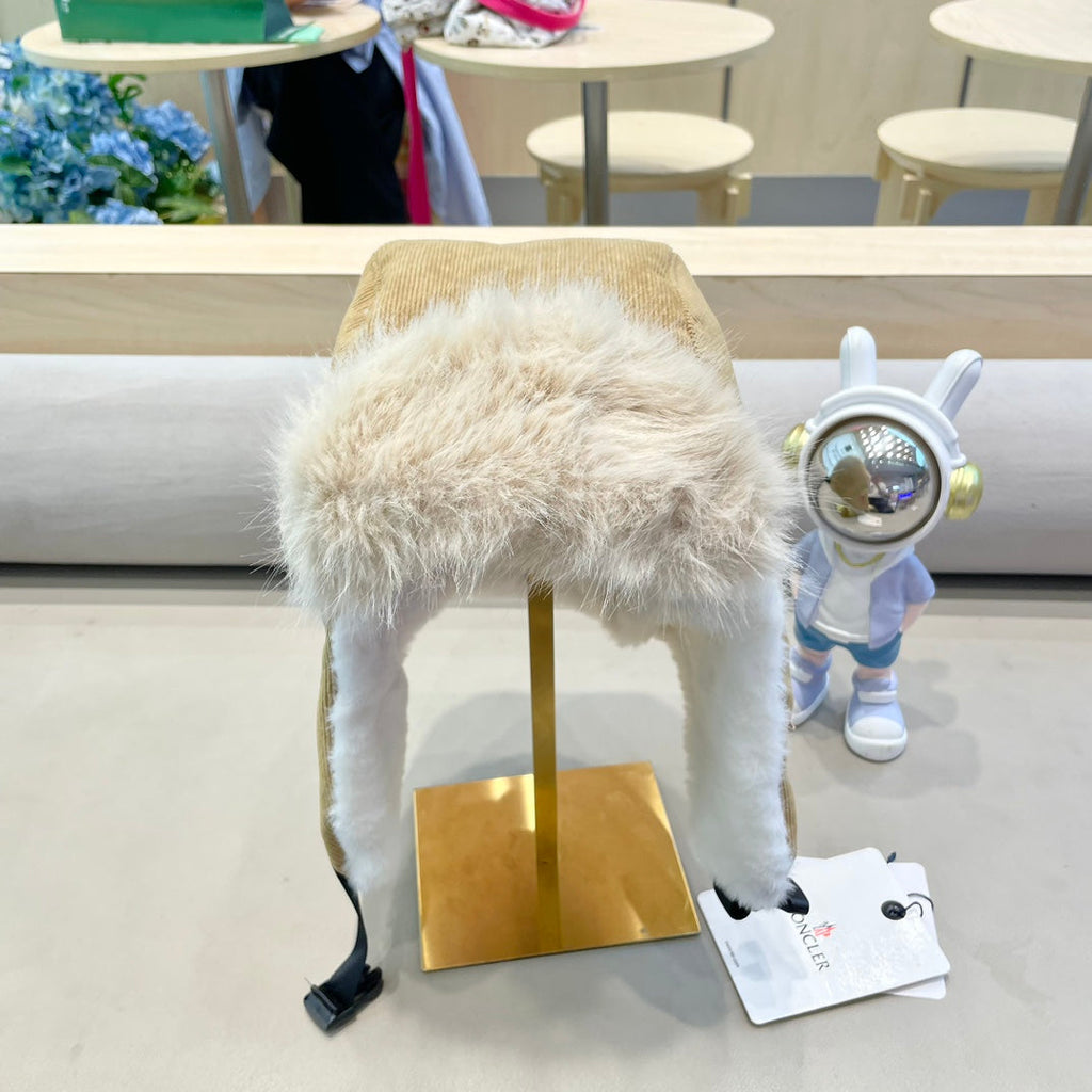 AVATOR HAT IN TORTILLA BROWN CORDUROY AND FLEECE-LINED 434985