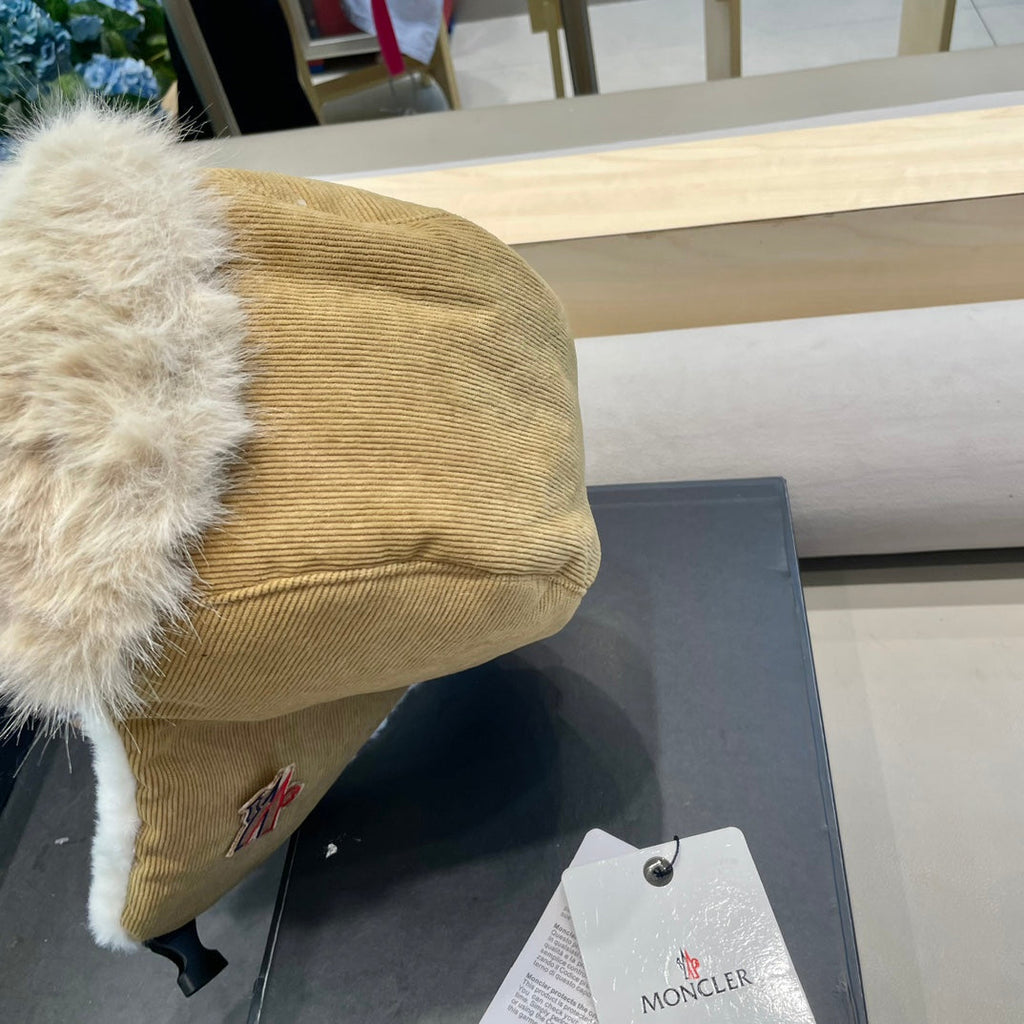 AVATOR HAT IN TORTILLA BROWN CORDUROY AND FLEECE-LINED 434985