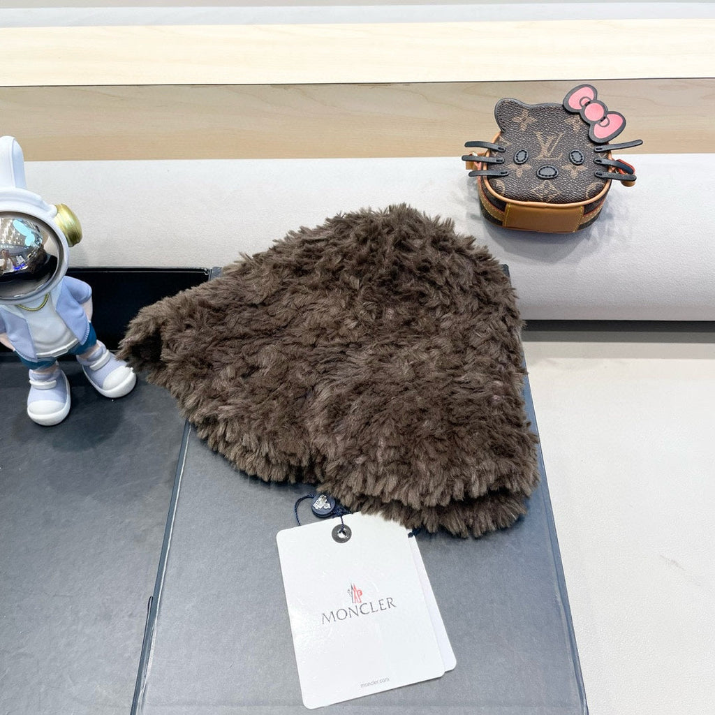 BUCKET HAT IN MOCHA BROWN FLEECE 435039