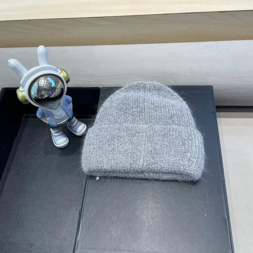 BEANIE HAT IN CLOUD GRAY WOOL 438127