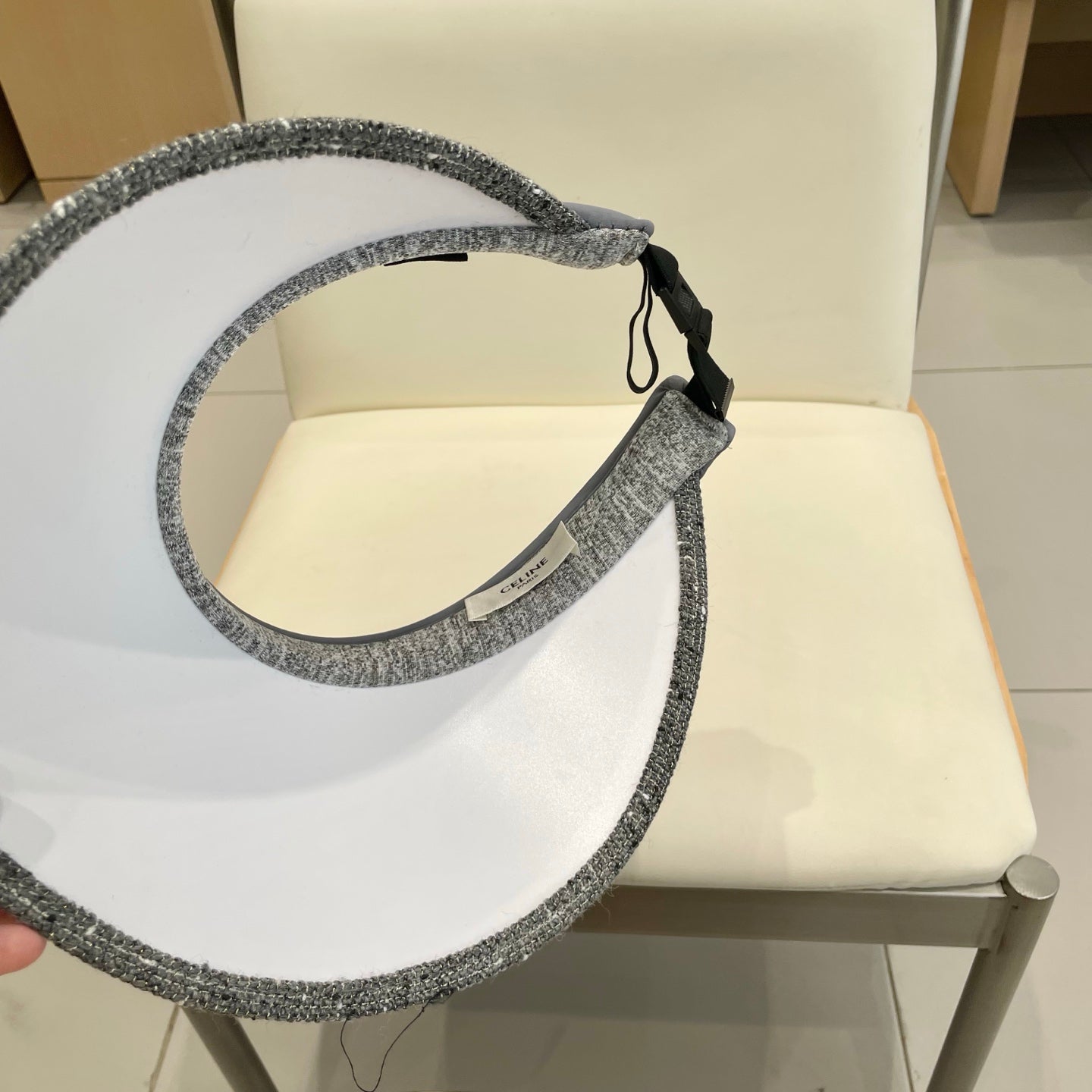 CELINE 25S VISOR HAT MODEL 735320 IN TWEED