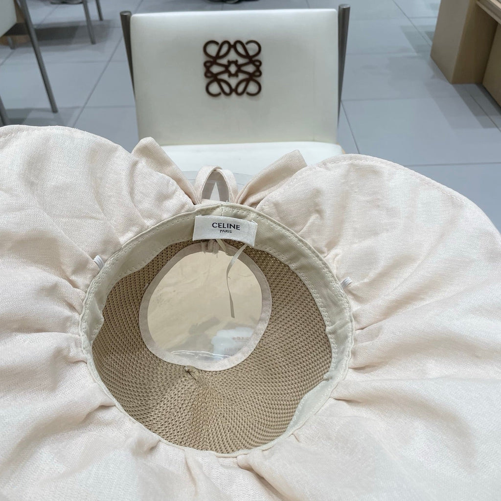 WIDE BRIM HALF HEAD HAT MODEL 650678 IN DARK BEIGE MESH FABRIC