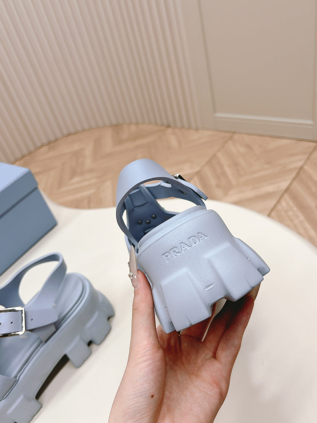 Pra Rubber Monolith Sandals 55 Baby Blue