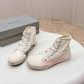 HIGH-TOP SNEAKERS GRAFFITI IN WHITE CANVAS