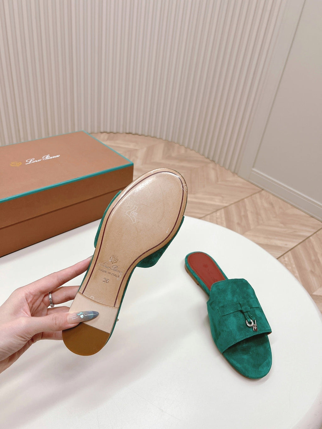 LP SUMMER CHARMS SANDALS IN TEAL BLUE SUEDE