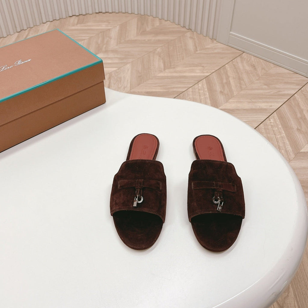 LP SUMMER CHARMS SANDALS IN BURNT UMBER SUEDE