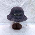 MM NEW DENIM BUCKET HAT RHINESTONE LOGO