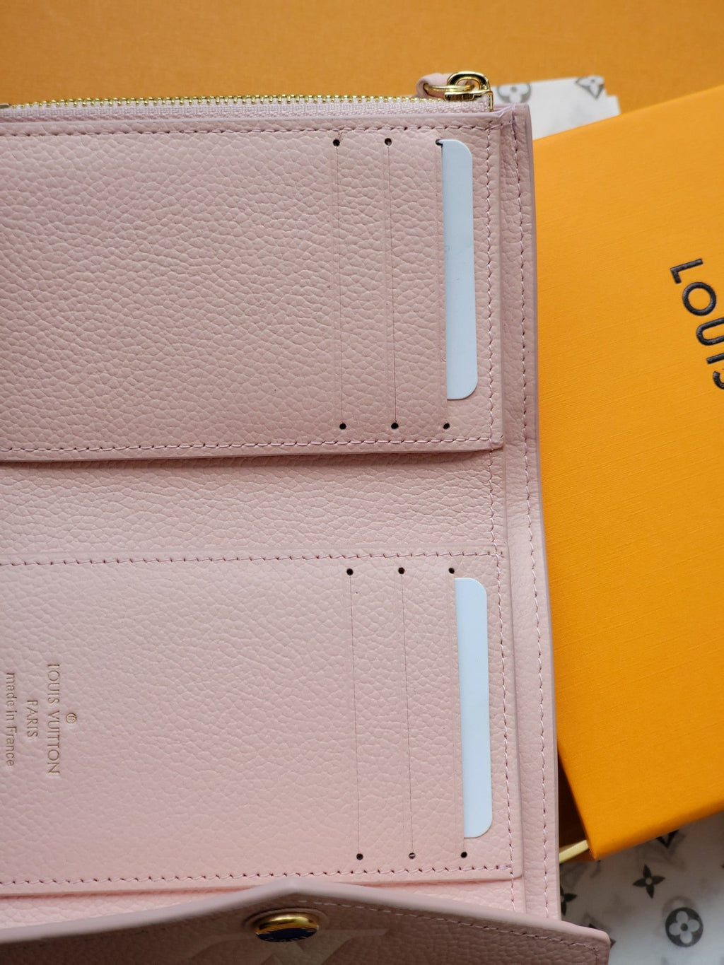 VICTORINE WALLET 12 IN LIGHT PINK MONOGRAM EMPREINTE CALFSKIN