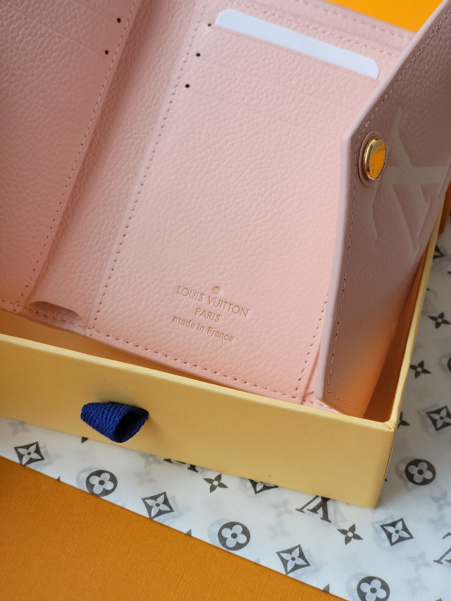 VICTORINE WALLET 12 IN LIGHT PINK MONOGRAM EMPREINTE CALFSKIN