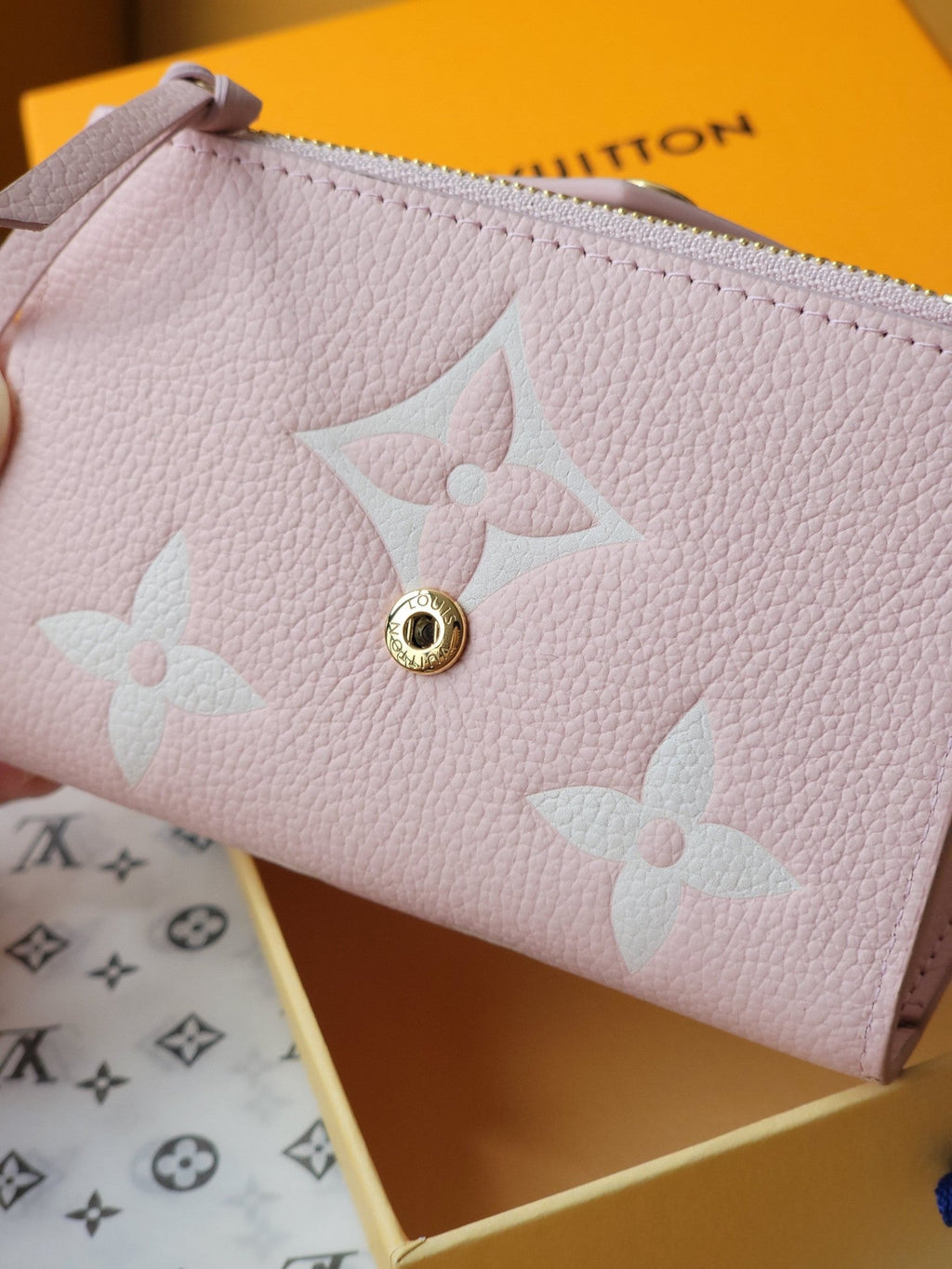 VICTORINE WALLET 12 IN LIGHT PINK MONOGRAM EMPREINTE CALFSKIN