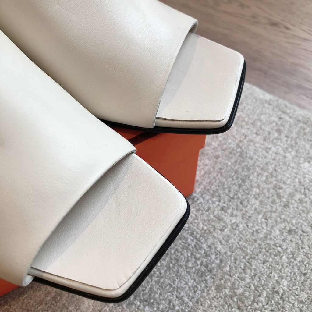 ICONIQUE 60 SANDAL WHITE CALFSKIN