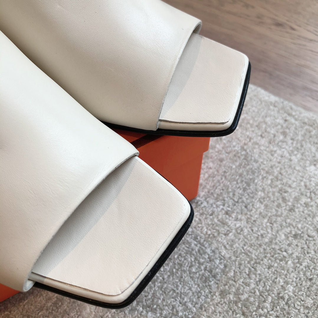 ICONIQUE 60 SANDAL WHITE CALFSKIN