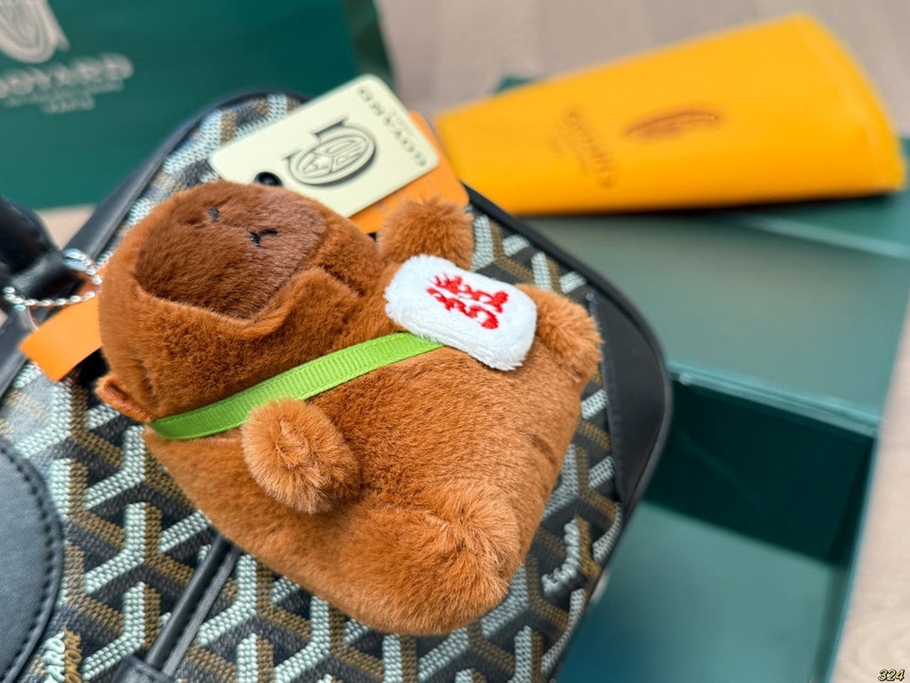 SAINT MARTIN BAG 34 IN BLACK GOYARDINE CANVAS AND CALFSKIN