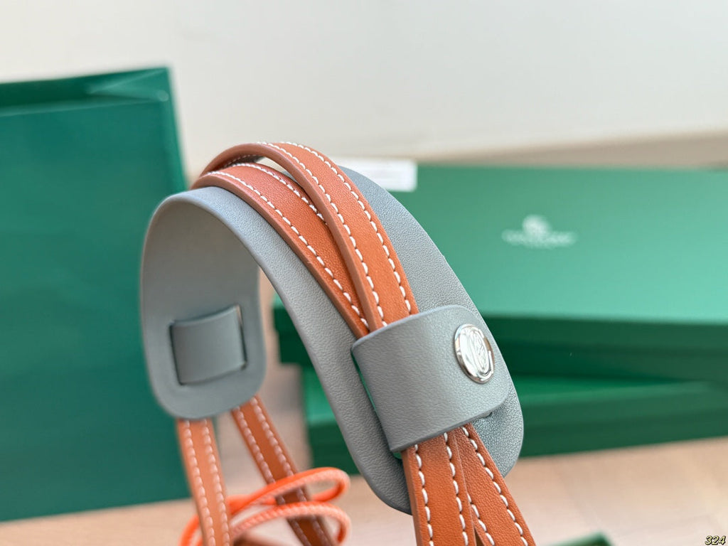 ANJOU MINI BAG 21 IN BROWN GOYARDINE CANVAS AND CALFSKIN