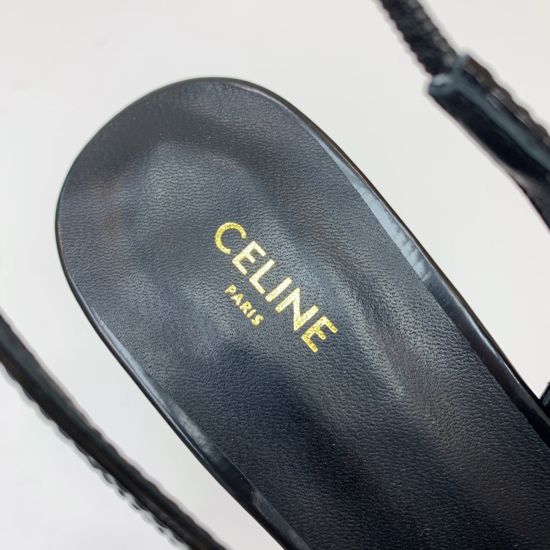 ALMA TRIOMPHE SLINGBACK IN BLACK PATENT CALFSKIN