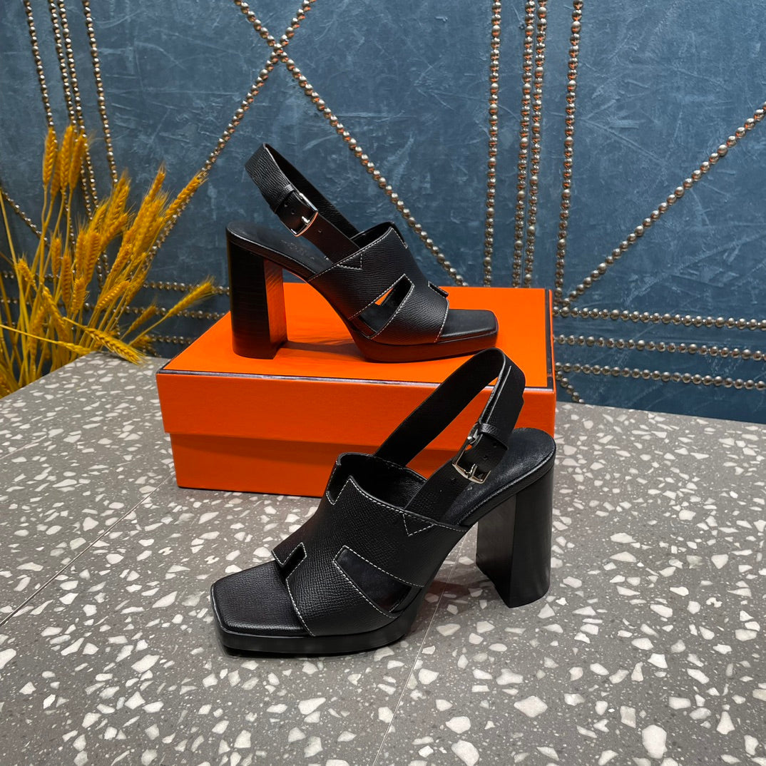 ERIS SANDAL 95 BLACK LAMBSKIN