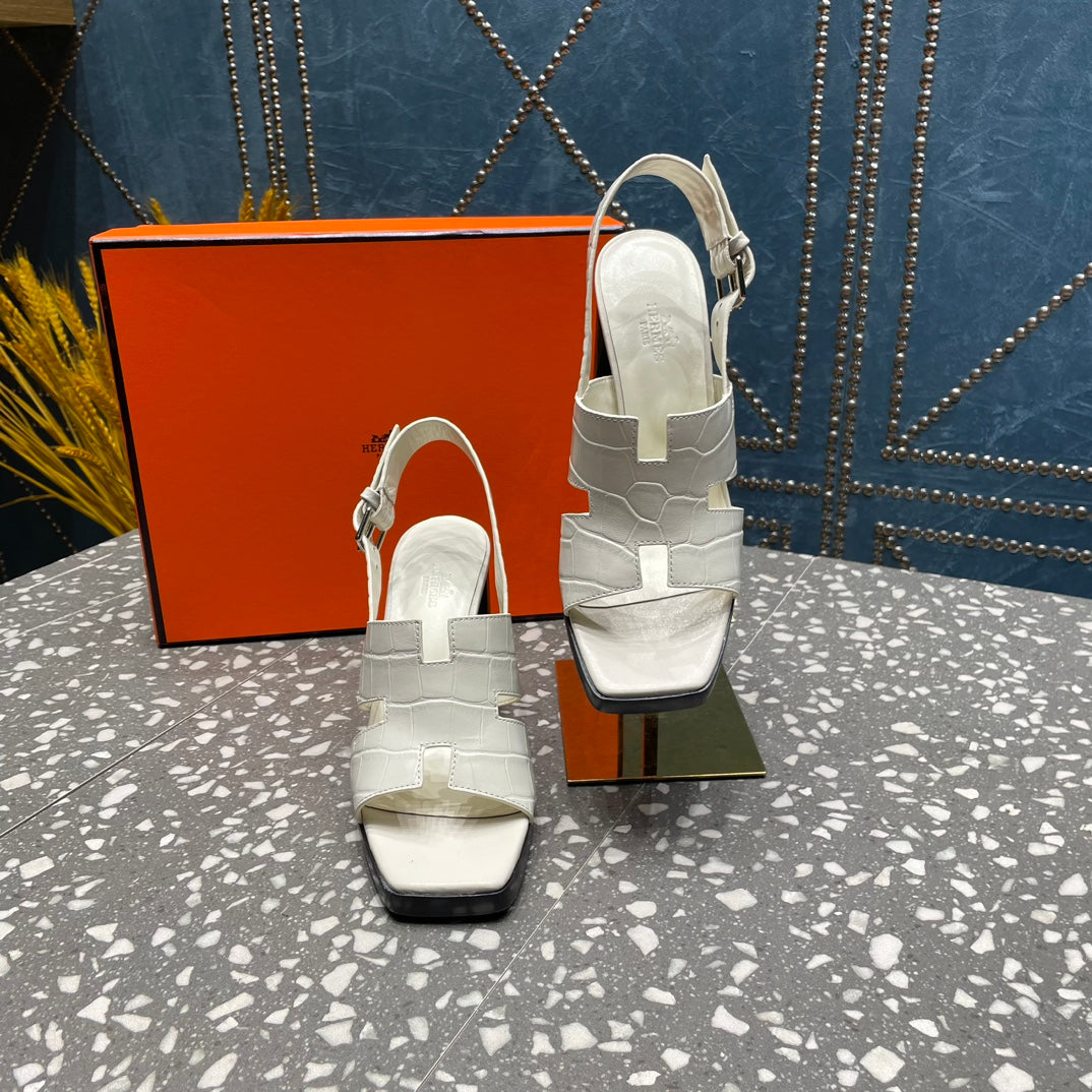 ERIS SANDAL 95 WHITE CALFSKIN