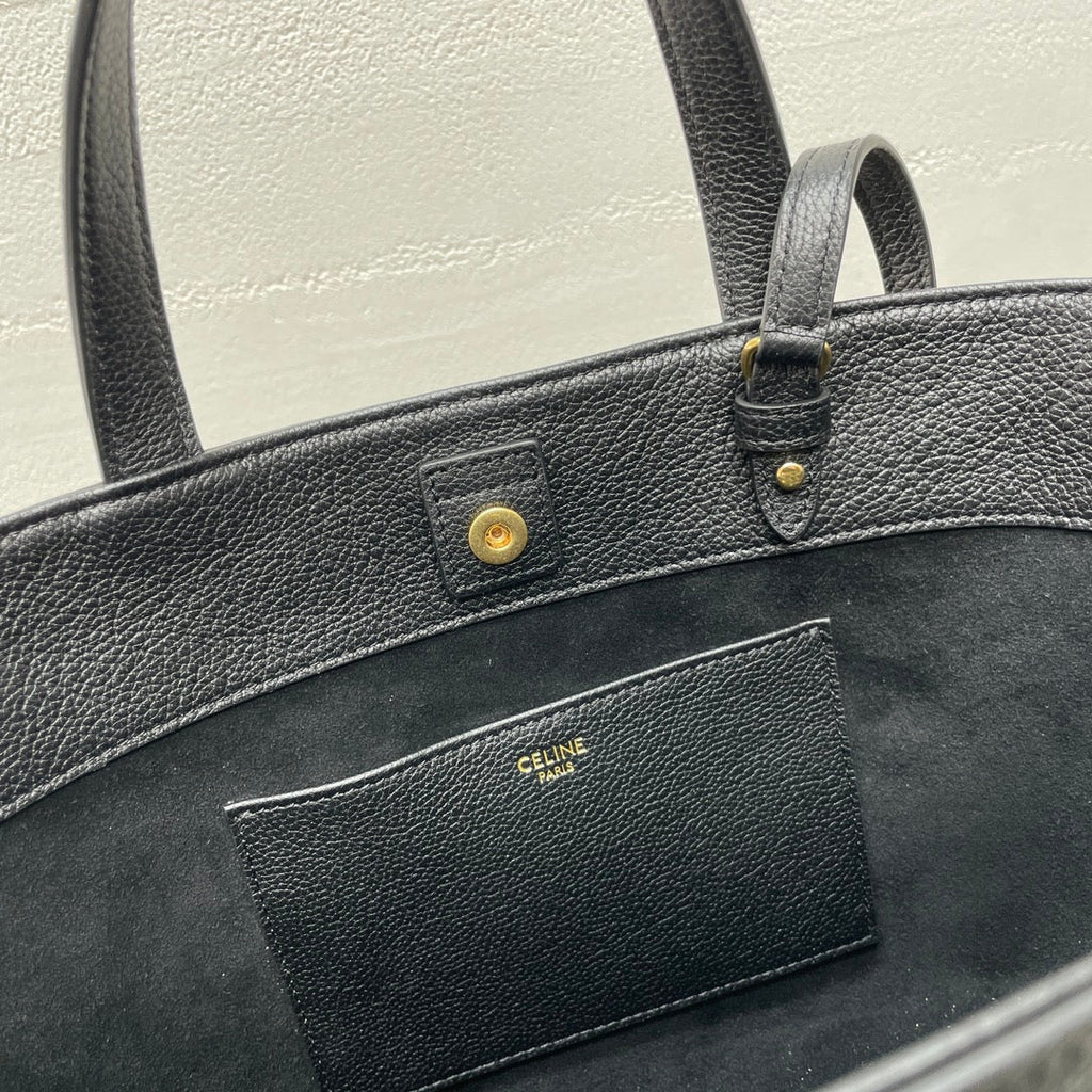 MINI CABAS ANAÏS CUIR TRIOMPHE 21 IN BLACK GRAINED CALFSKIN