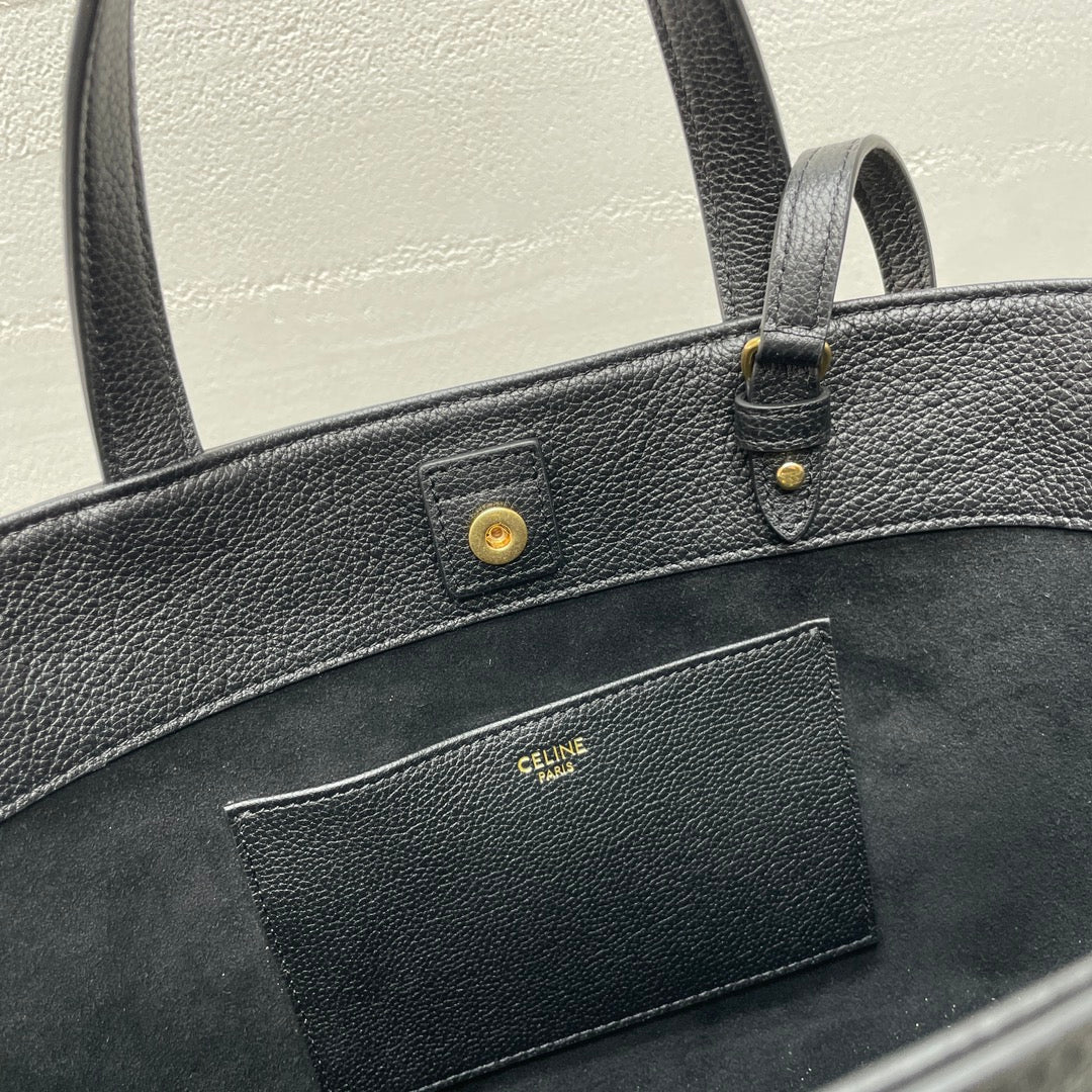 MINI CABAS ANAÏS CUIR TRIOMPHE 21 IN BLACK GRAINED CALFSKIN