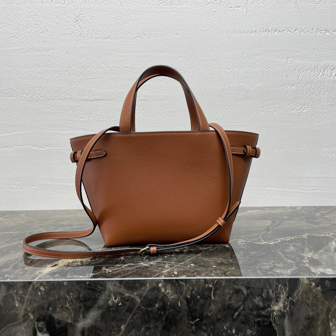 MINI CABAS ANAÏS CUIR TRIOMPHE 21 IN BRONZE ORANGE GRAINED CALFSKIN