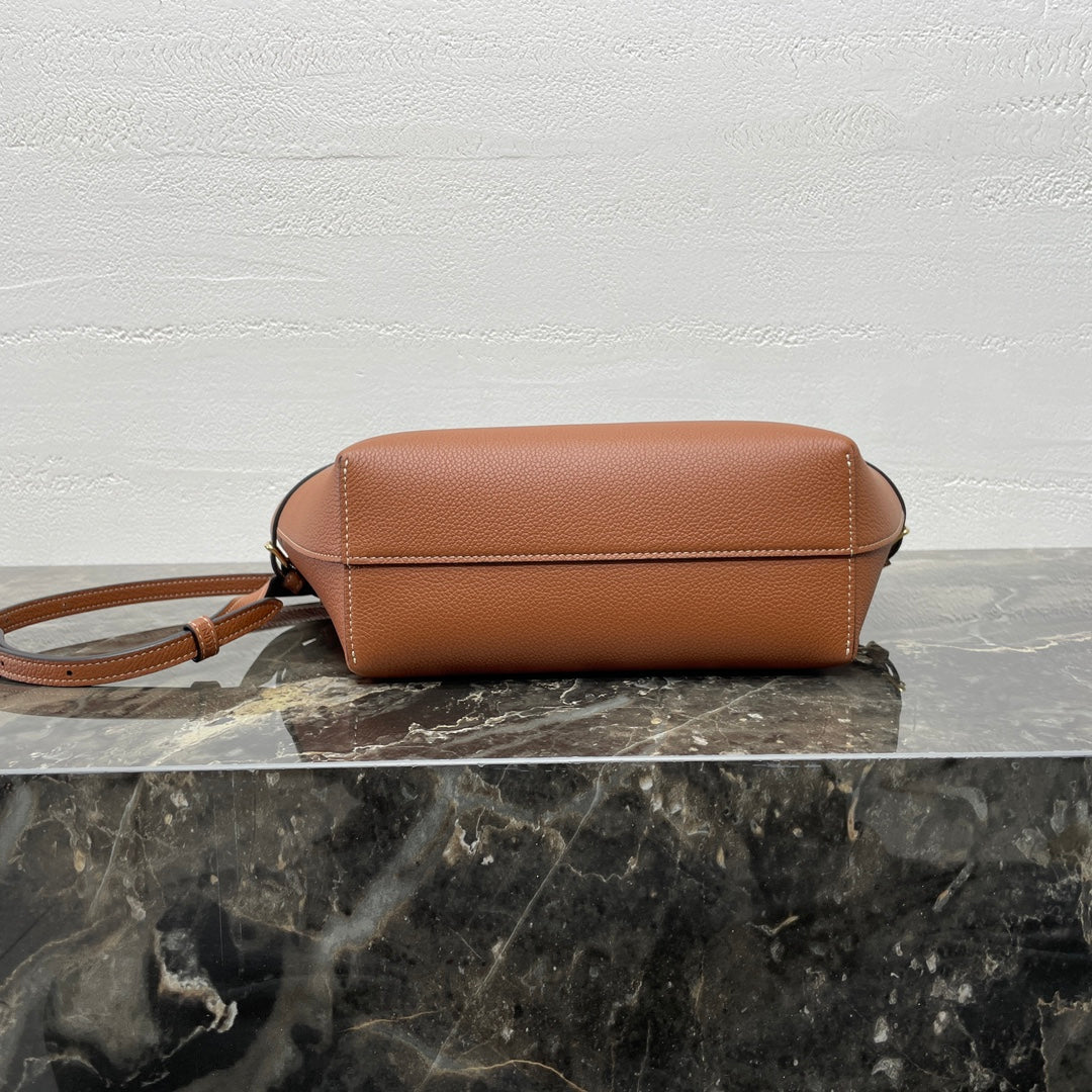 MINI CABAS ANAÏS CUIR TRIOMPHE 21 IN BRONZE ORANGE GRAINED CALFSKIN