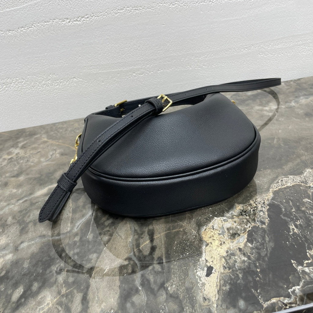 CELINE 25S TEEN LULU BAG 24 IN BLACK CALFSKIN GOLD HARDWARE