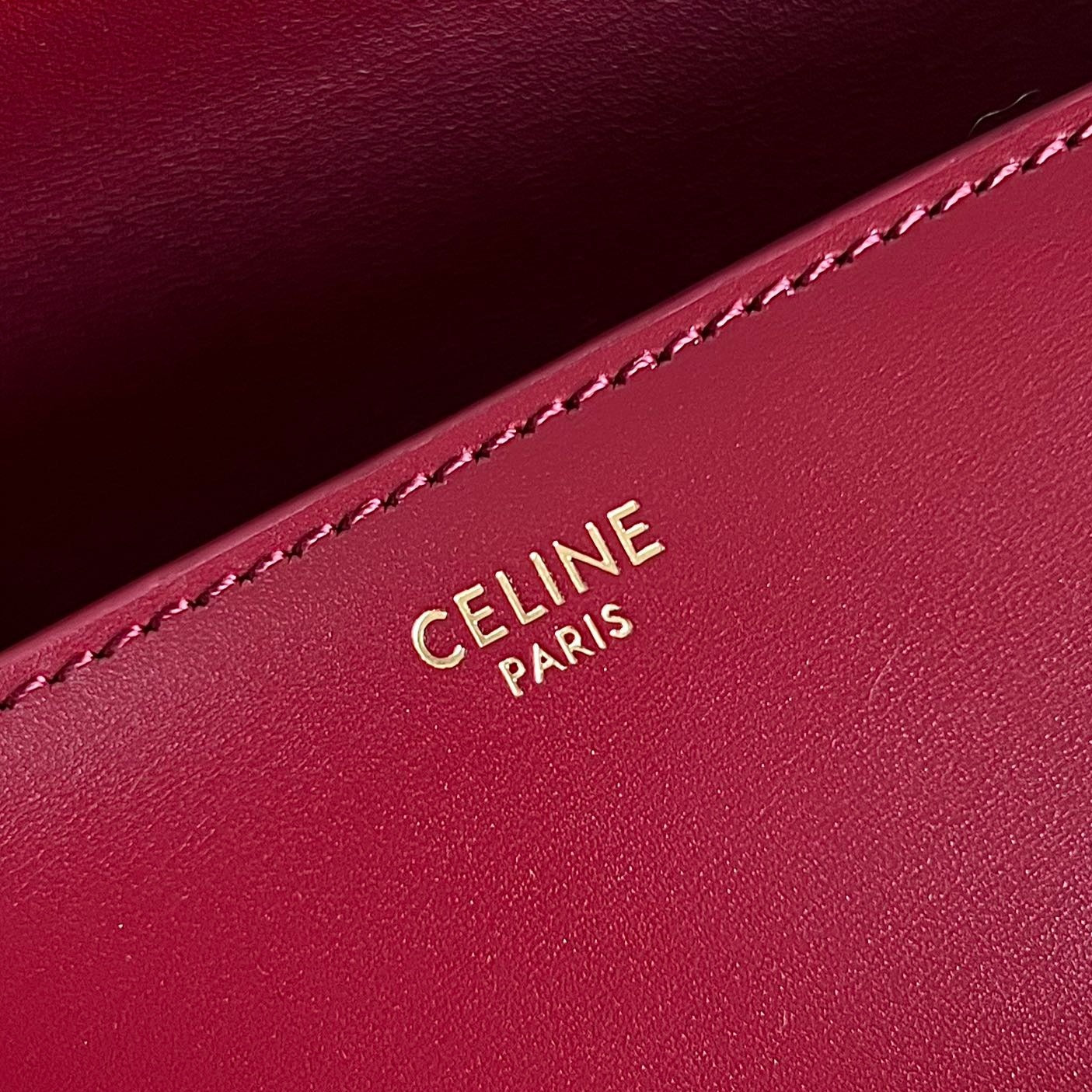 TRIOMPHE 20  BURGUNDY RED CALFSKIN