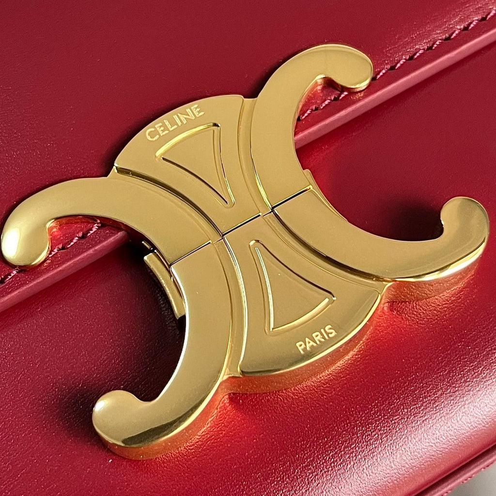 TRIOMPHE 20  BURGUNDY RED CALFSKIN