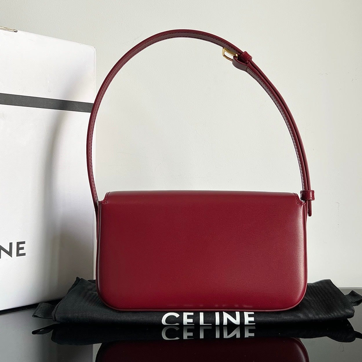 TRIOMPHE 20  BURGUNDY RED CALFSKIN