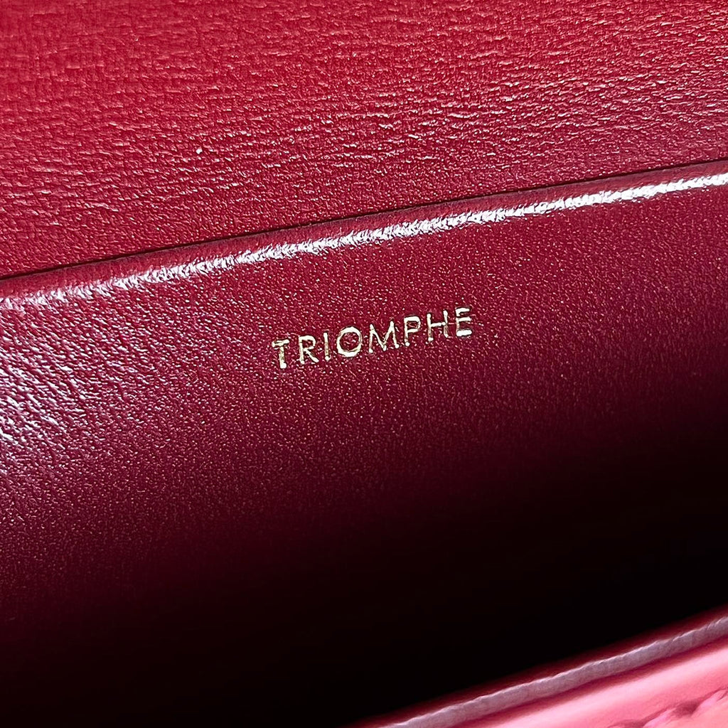 TRIOMPHE 20  BURGUNDY RED CALFSKIN