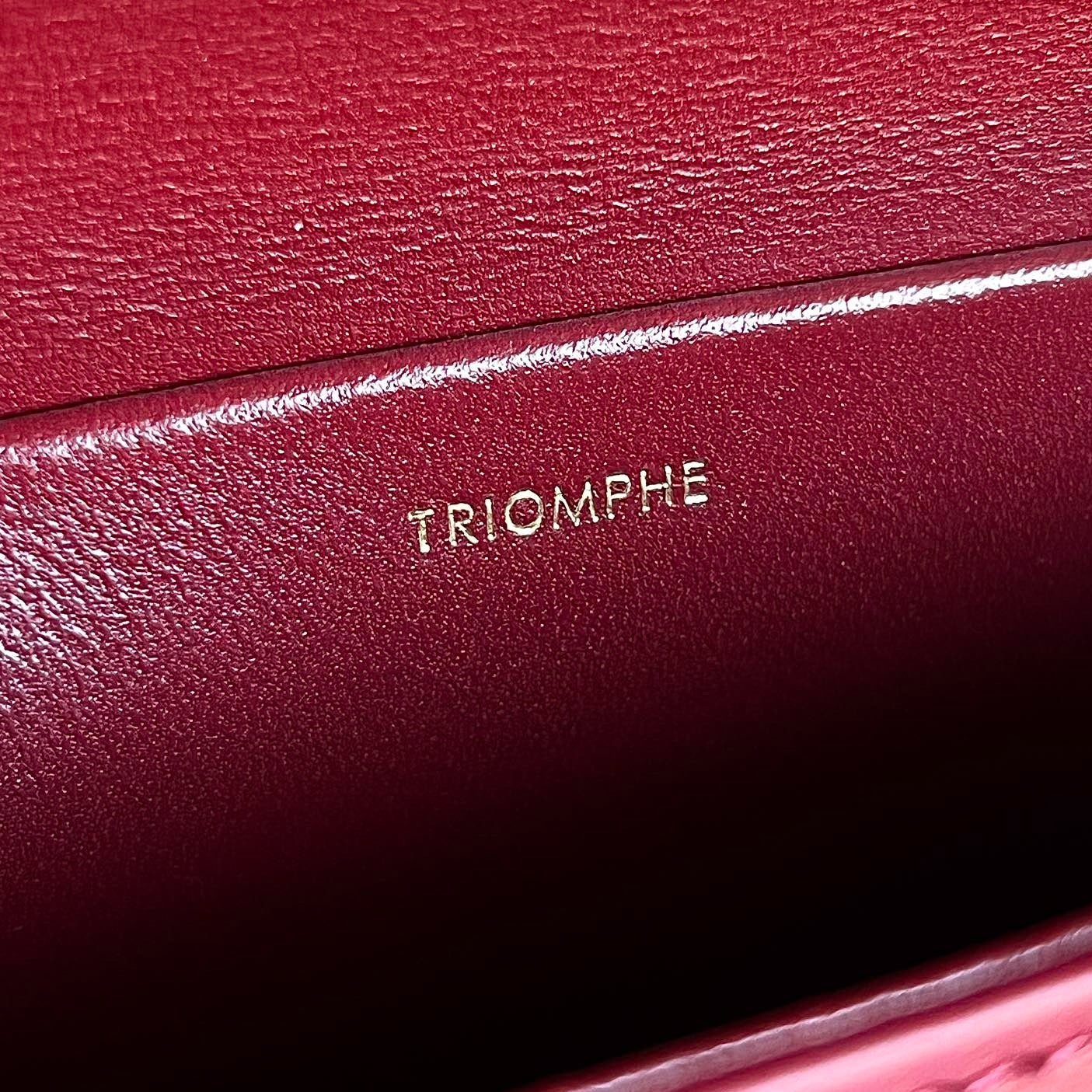 TRIOMPHE 20  BURGUNDY RED CALFSKIN