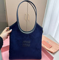 IVY TOTE BAG 34 IN NAVY CORDUROY