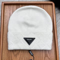 BEANIE HAT IN WHITE WOOL AND RABBIT FUR 342037