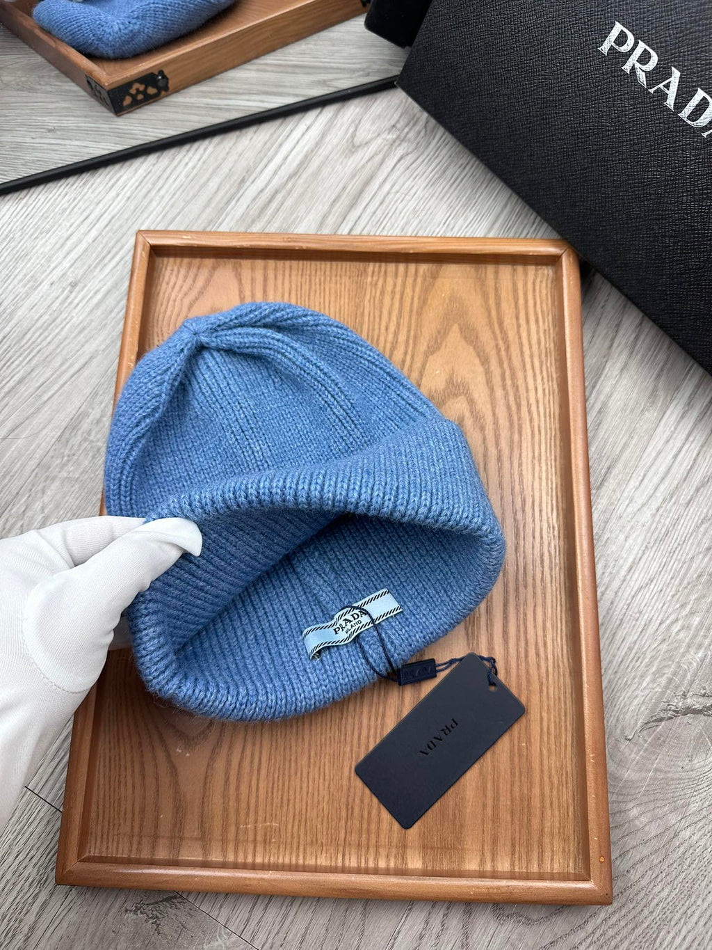 BEANIE HAT IN DOGGER BLUE WOOL 332396