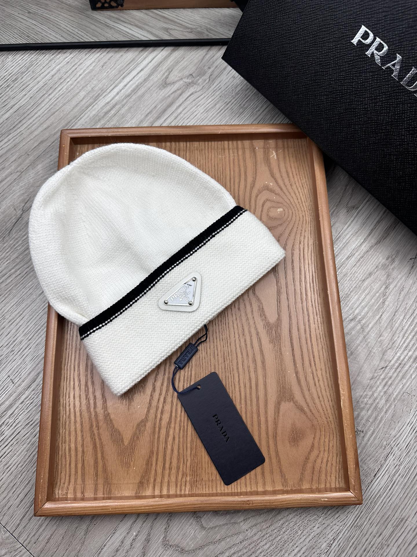 BEANIE HAT IN WHITE WOOL 349649