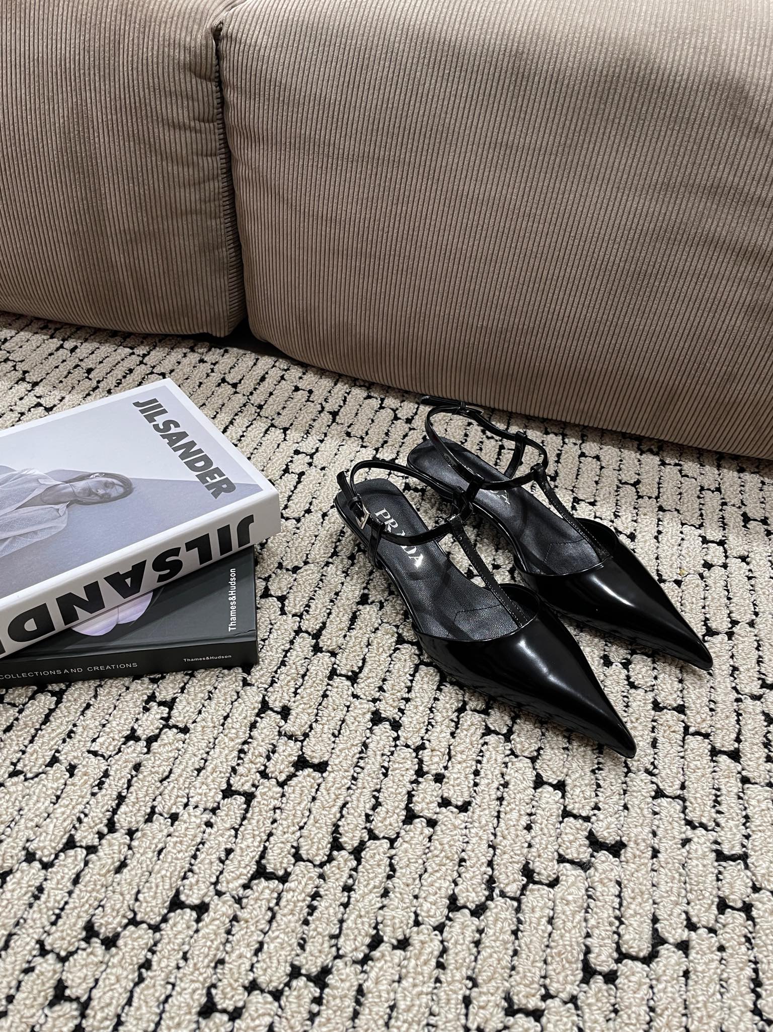 PRA PATENT LEATHER SLINGBACK PUMPS BLACK